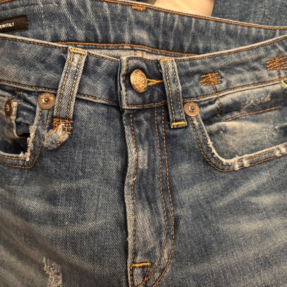 R13 Denim Fit Cropped Kick Jeans Size:25 - Picture 3 of 8